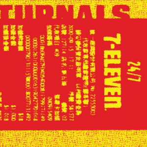text based graphic using red and yellow 
