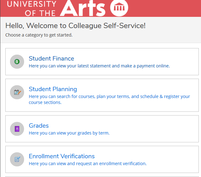 Log into Student Self Service and select the "Student Finance" module.