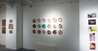 A photo of an art exhibit in Gallery 224.