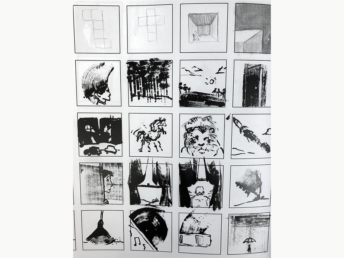Beatrice Woodward '23, Iteration and Gestalt Theory drawings of different animals and figures