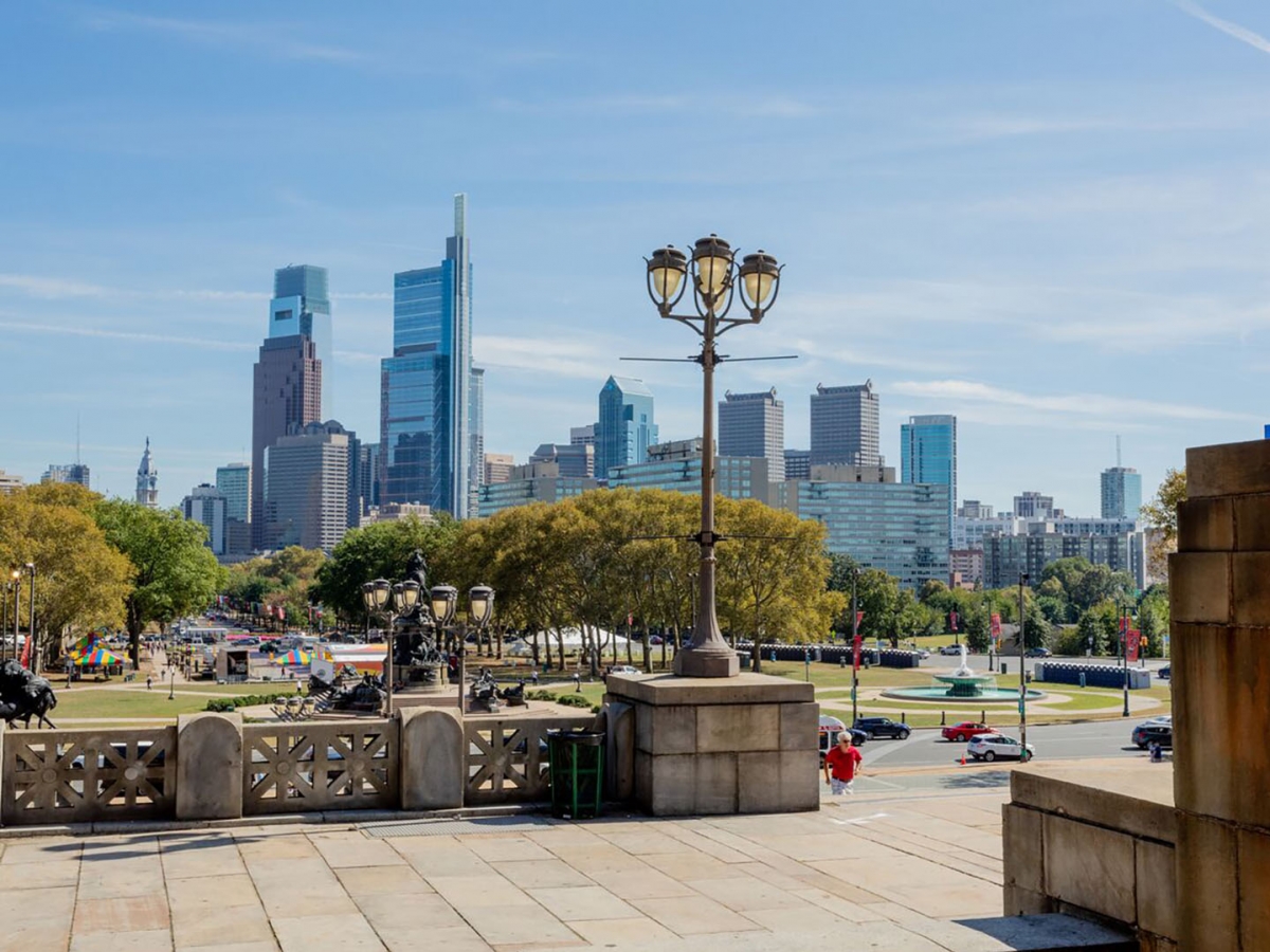 View of Philadelphia from the PMA