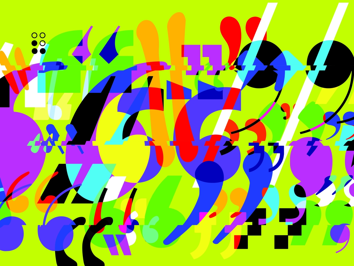 Multicolor symbol based large format mural 