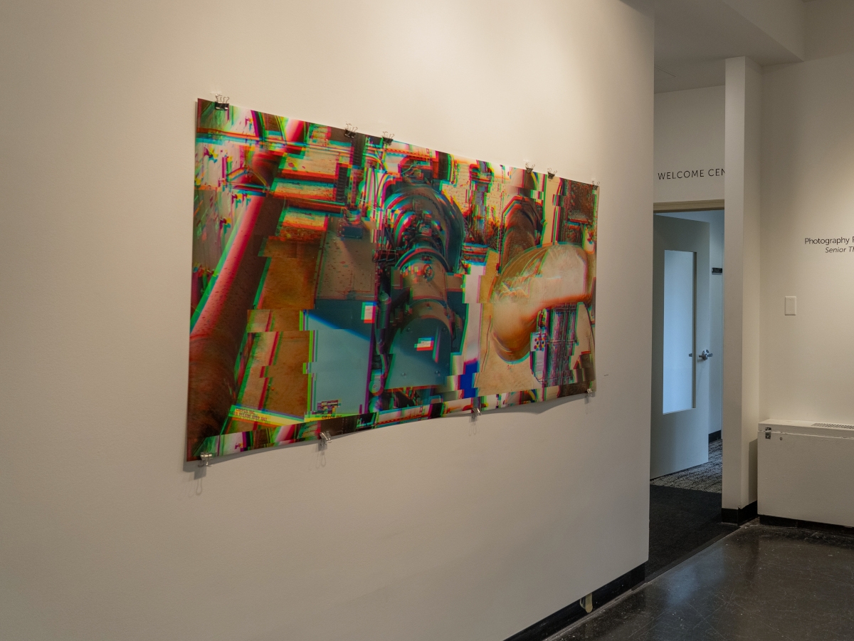 glitched photograph on display in the arronson gallery