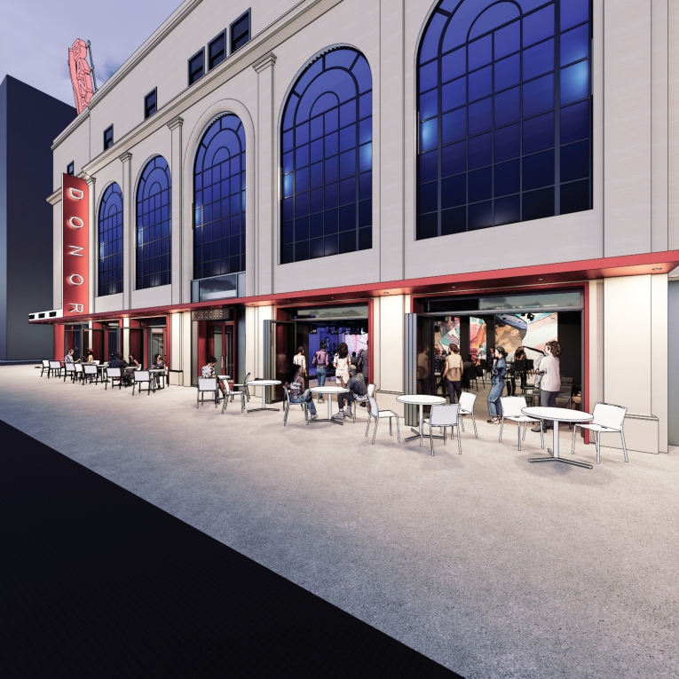 architectural rendering of the exterior of the walter dallas theater