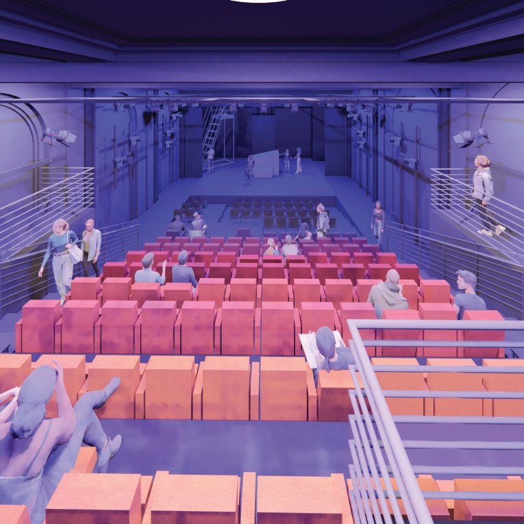 architectural rendering of the interior of the walter dallas theater