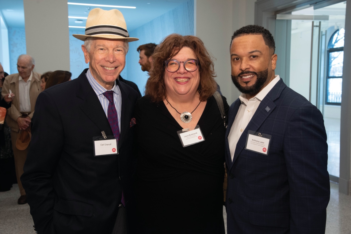 3 Left to right: Carl Dranoff, CEO and founder of Dranoff Properties; Laura Burkhardt, executive director, Avenue of the Arts Inc.; and Anthony Luker, southeast regional director for Gov. Josh Shapiro, attended the opening of the Student Center.