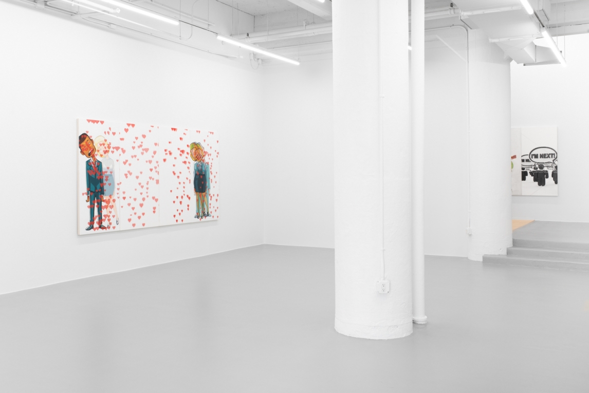 Installation view of artwork in gallery