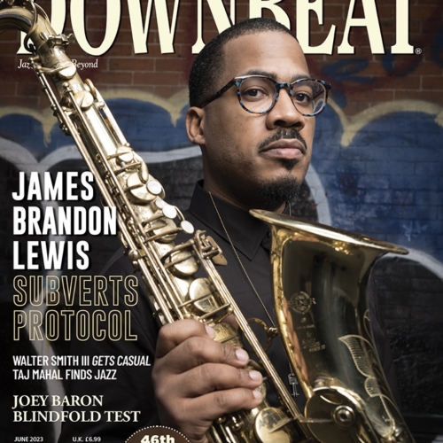 The cover of DownBeat's June 2023 issue, featuring James Brandon Lewis.