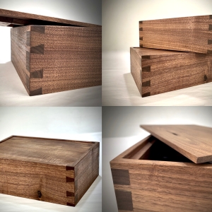 Wooden boxes with lids