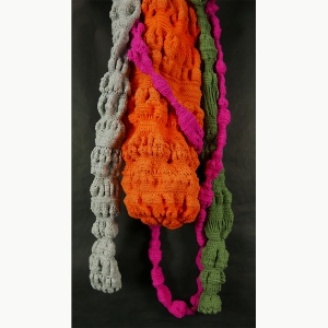 Colorful crochet tendrils