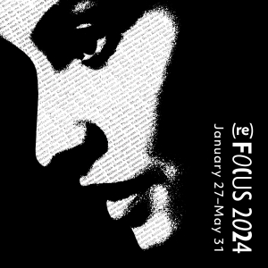 Logo of woman's face in black and white with "(re)FOCUS) 2024" and dates along side